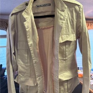 World Men's salmon luxury Military Jacket
